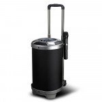 Wholesale Super Big Size Loud Drum Style Bluetooth Speaker with Wireless Microphone and Trolley S36 (Black)